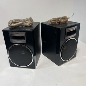 Vintage Fisher Pair Of Speakers‎ (PH463) High Fidelity Black Tested